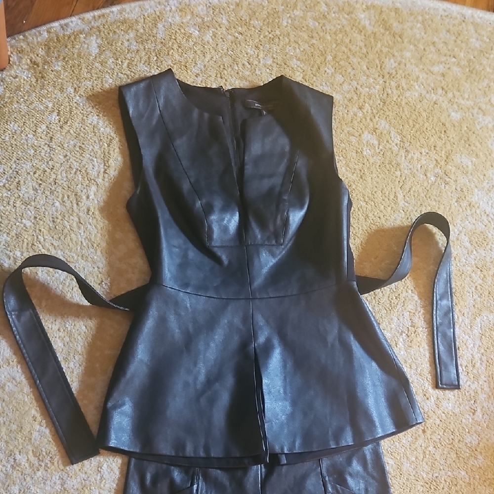 BCBGMaxAzria Black Sleeveless Top And Bottoms